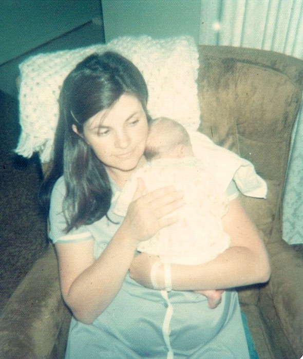 Reta with Teejay, just after birth