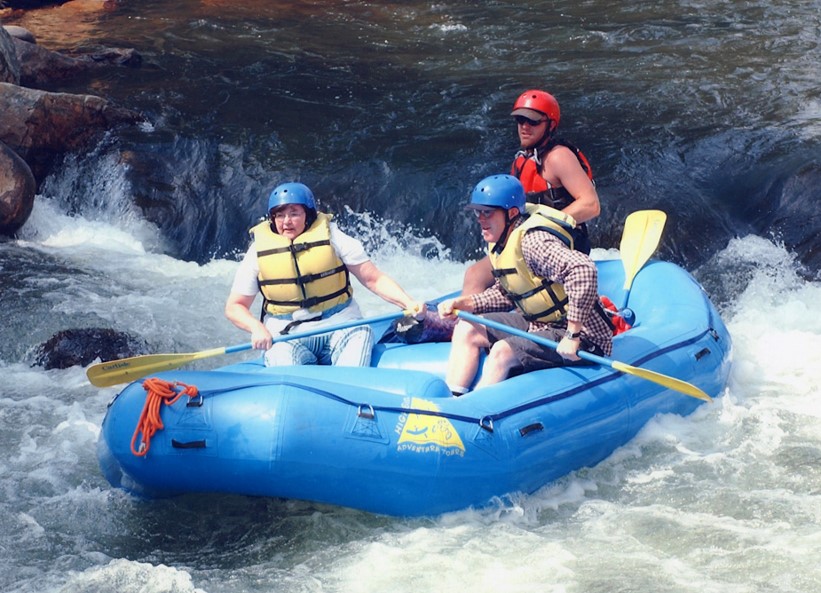 Reta and Teejay on Clear Creek, 2002